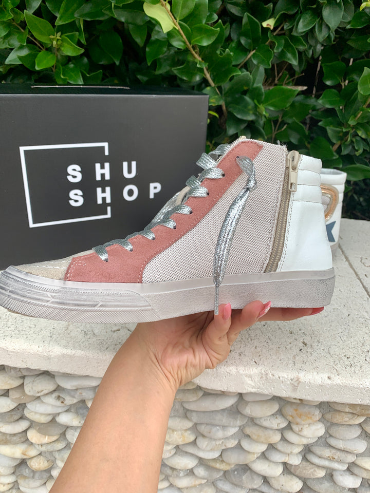 Shu Shop - Roxanne Mauve Hi Top Sneakers
