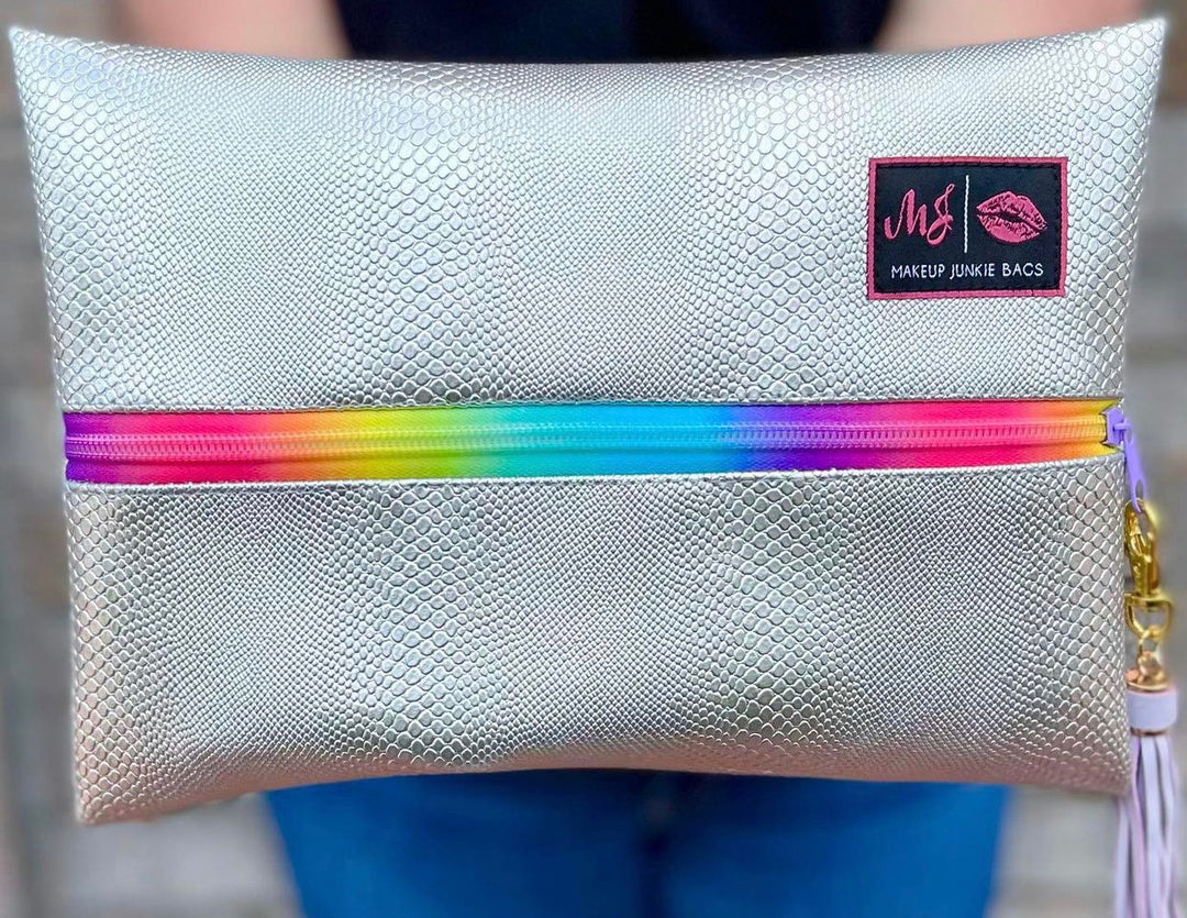 Makeup Junkie Bags - Lucky Charm with Rainbow Zip [Pre-Order]