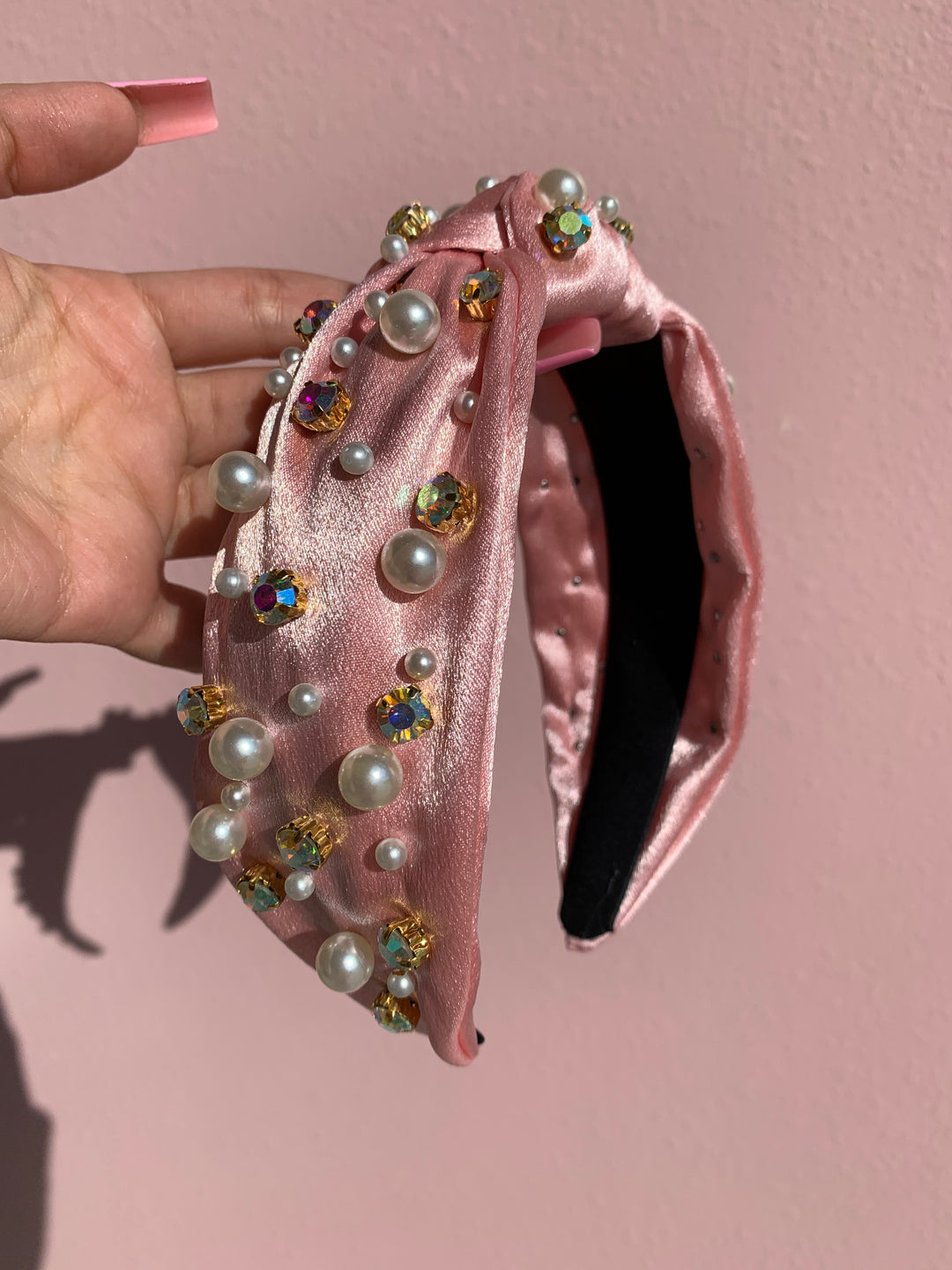Pearl Jewel Headbands - Pink