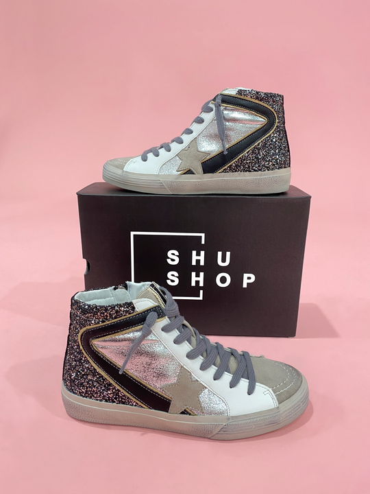 Shu Shop - Passion Pewter Hi Top Sneakers – Glamfoxboutique.com