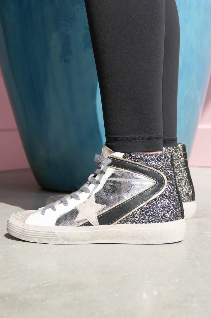 Shu Shop - Passion Pewter Hi Top Sneakers